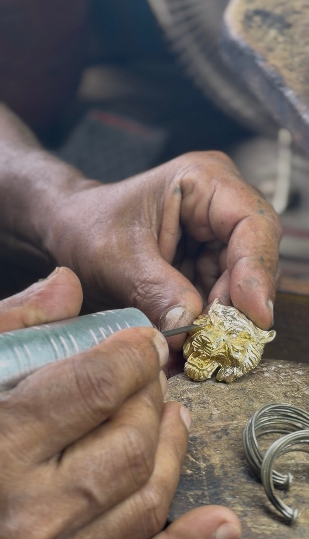 Carved by hand