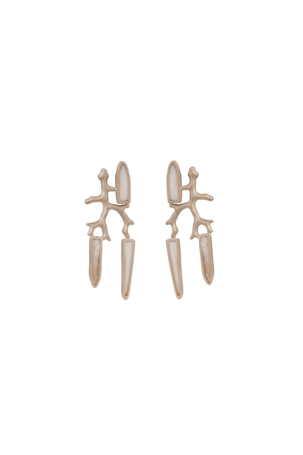Buja Earrings – Matte Gold
