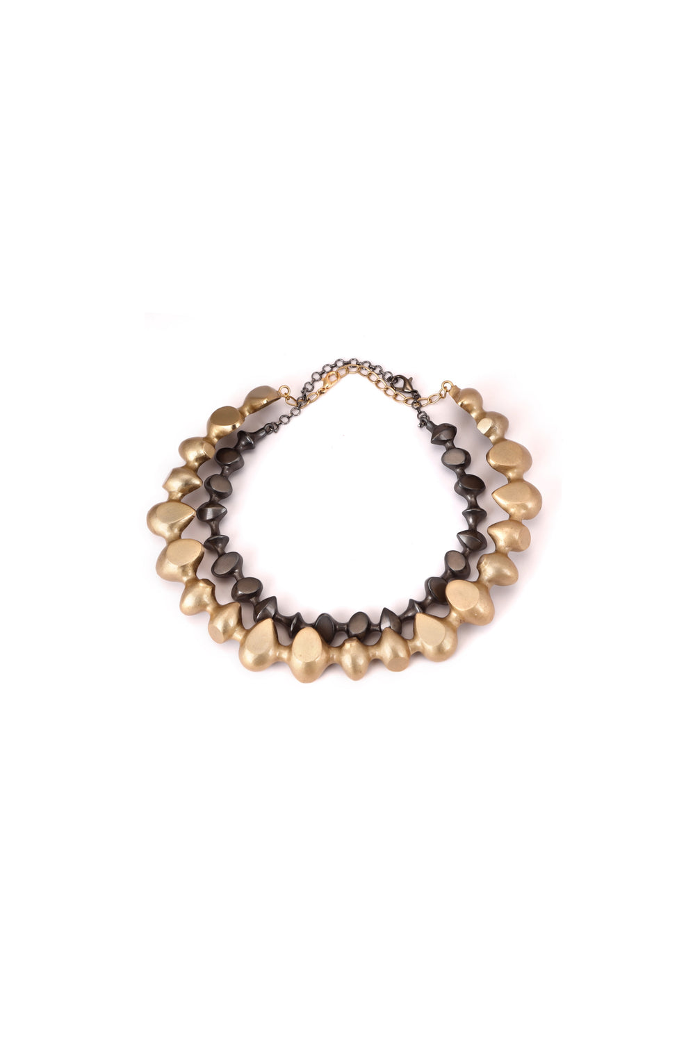 Carol Necklace – Matte Gold & Gunmetal