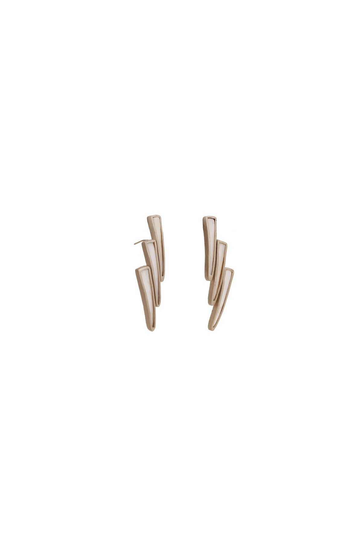 Claw Earrings – Matte Gold