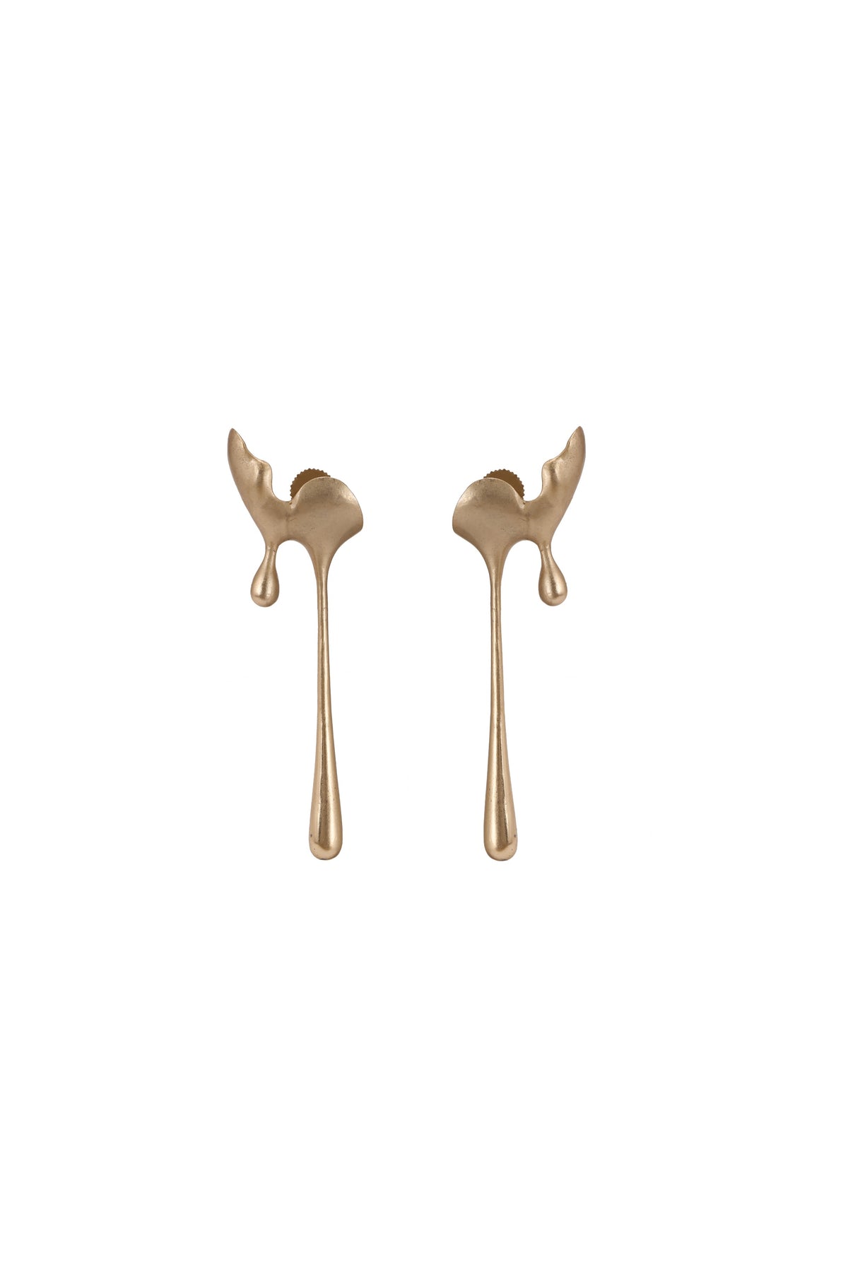 Flip Earrings – Matte Gold
