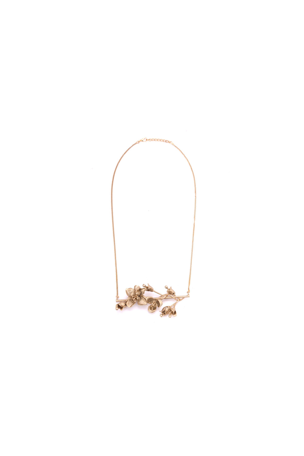 Floral Long Chain Necklace