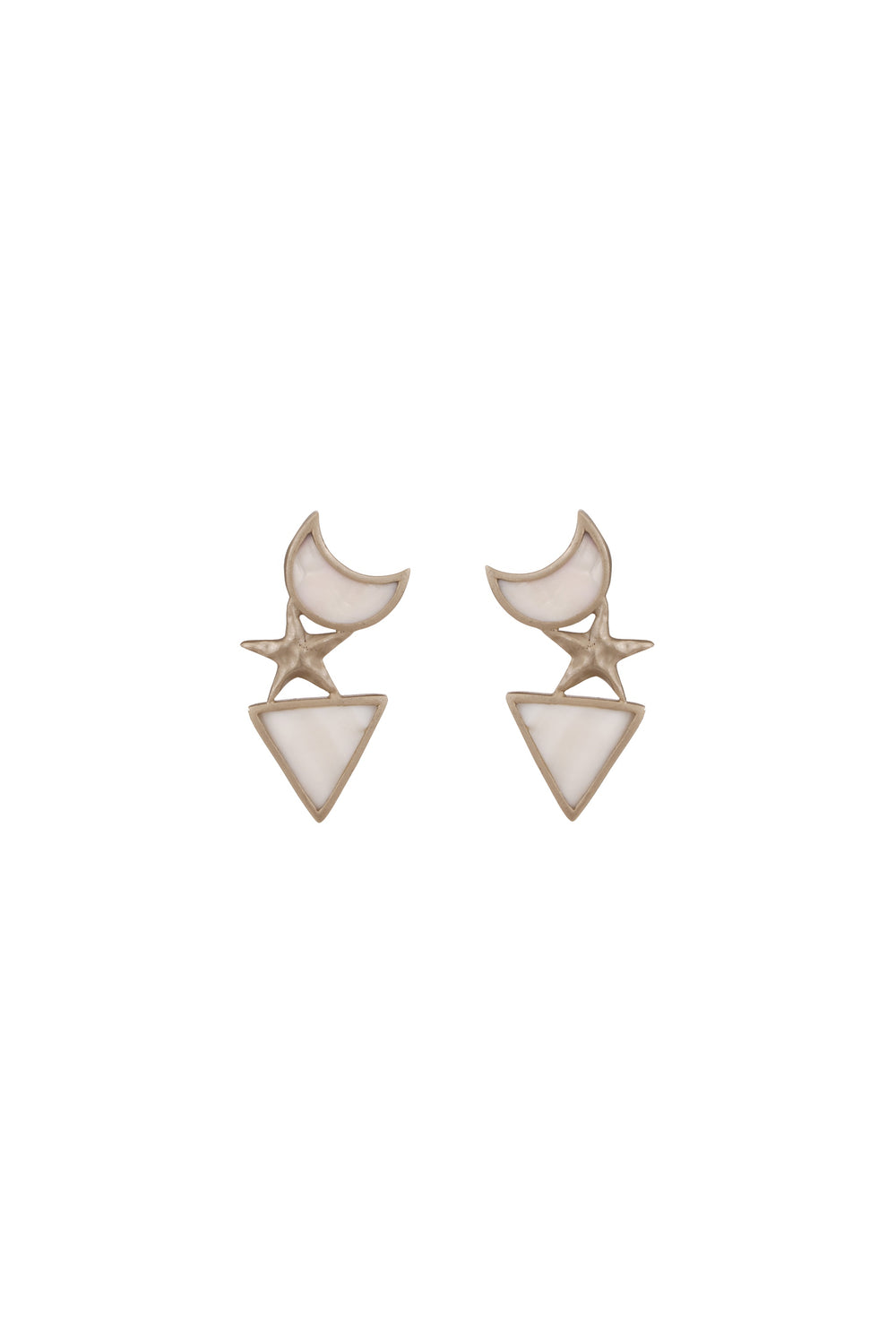Mopsta Earrings – Matte Gold