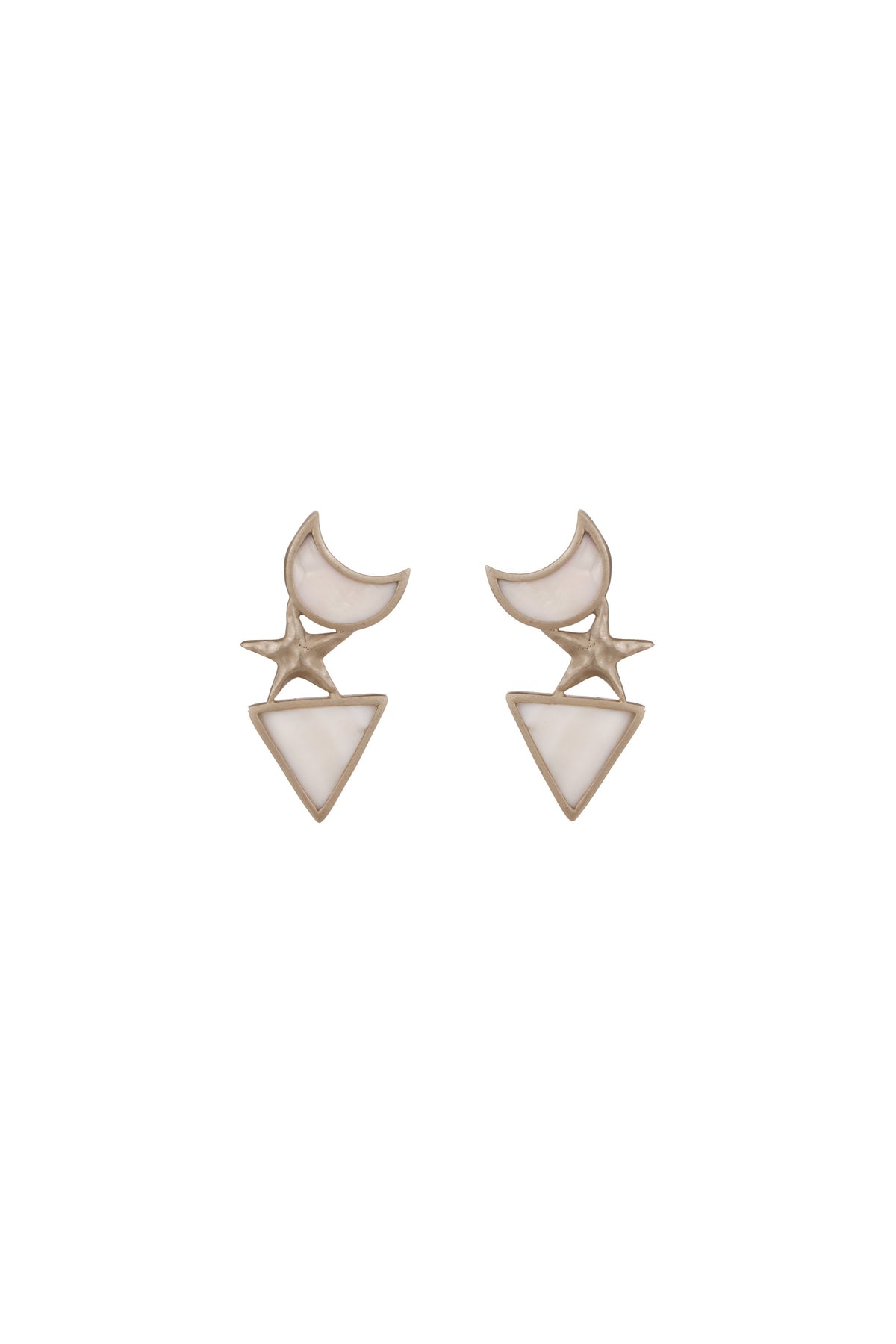 Mopsta Earrings – Matte Gold