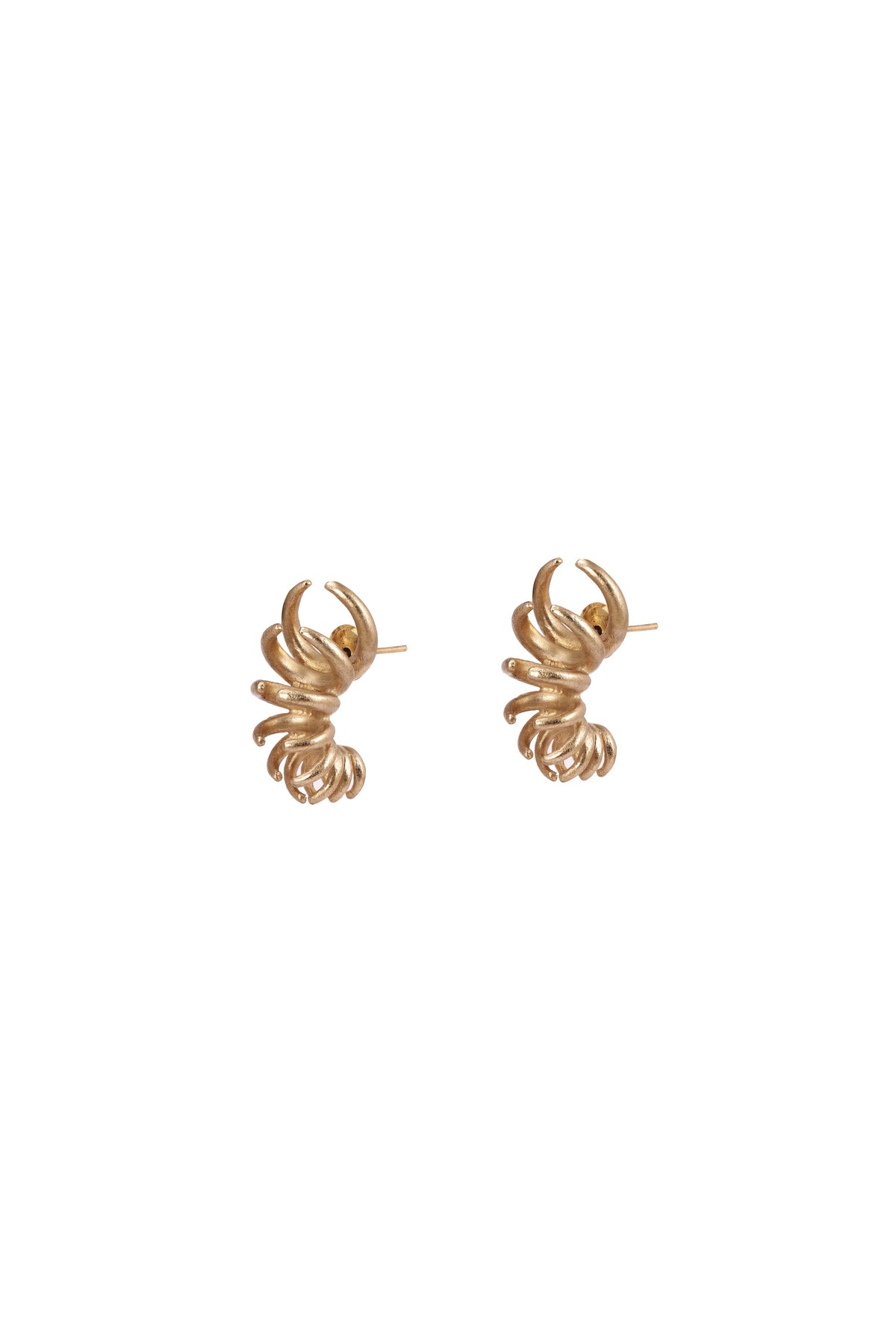 Spiry Earrings – Matte Gold