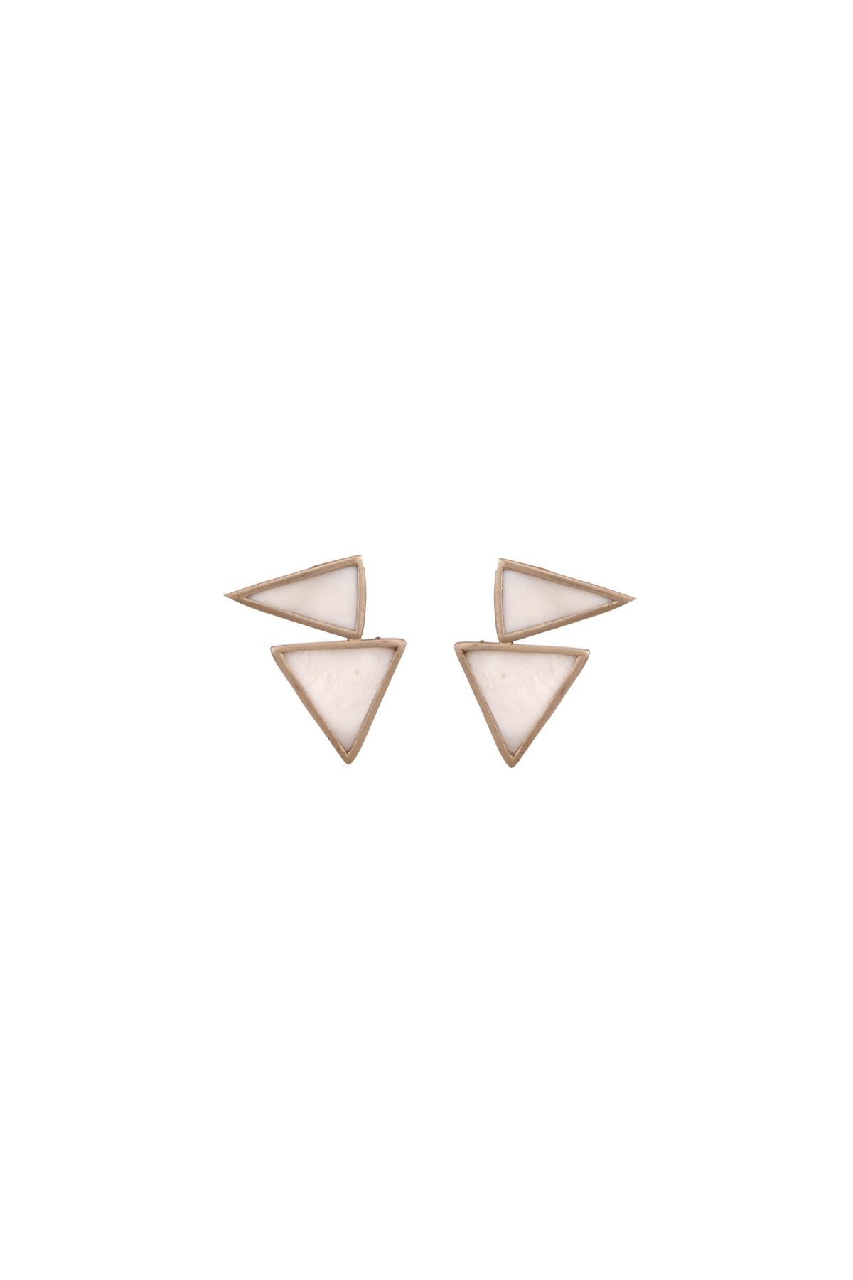 Trimo Earrings – Matte Gold