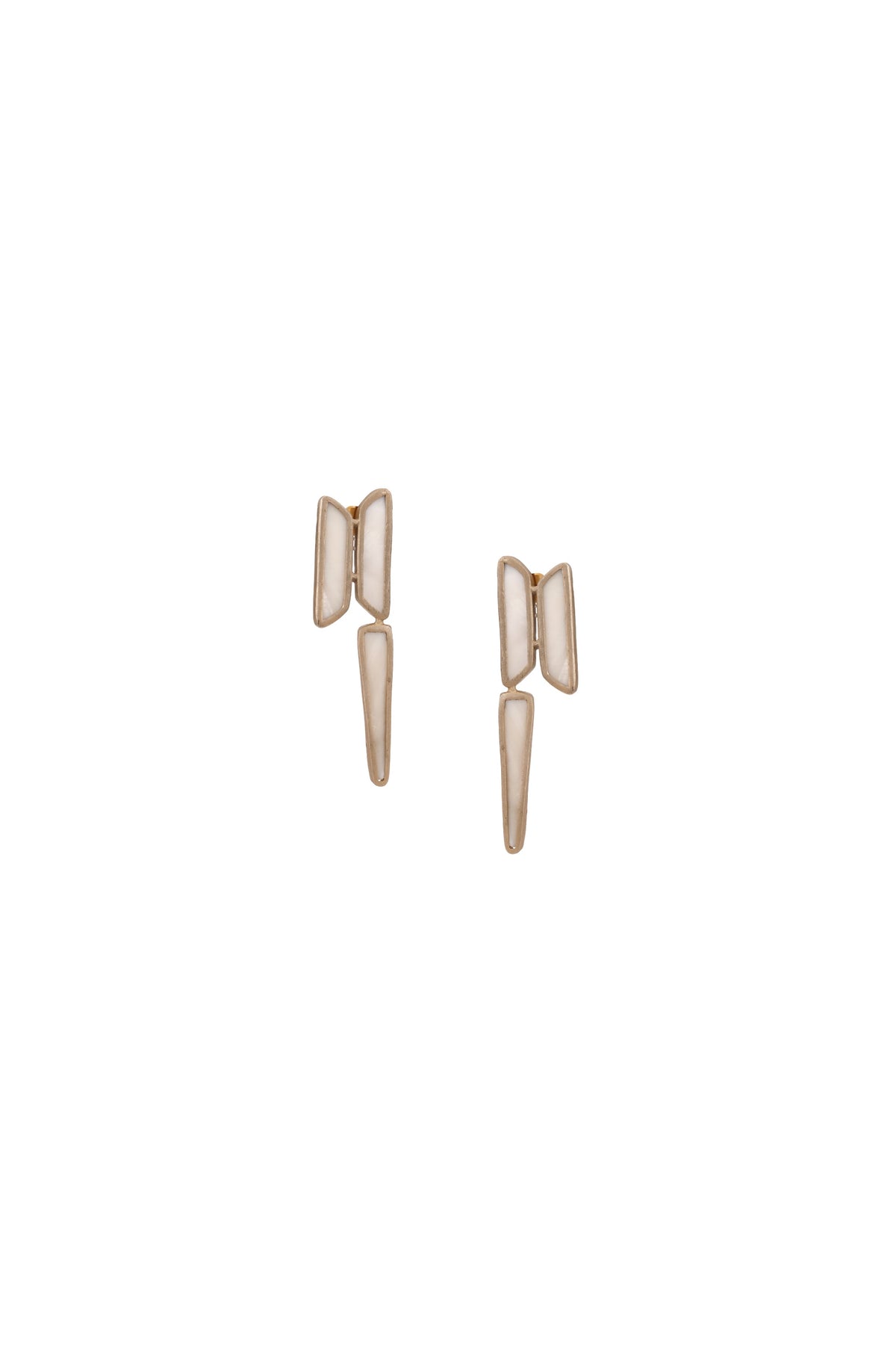 Tristi Earrings – Matte Gold