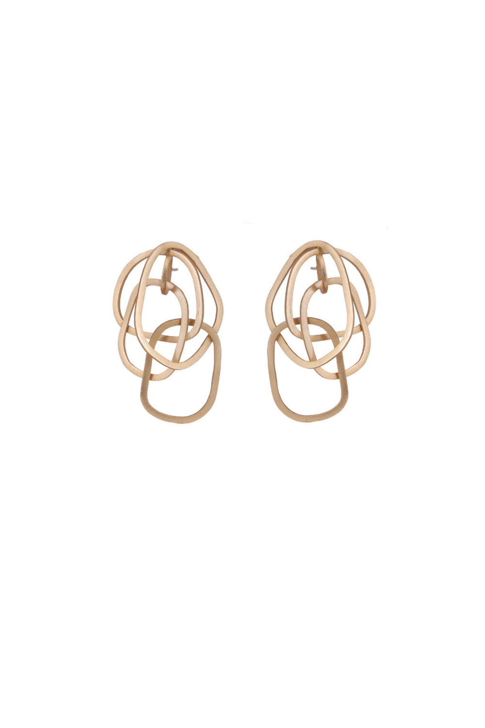 Troop Earrings – Matte Gold