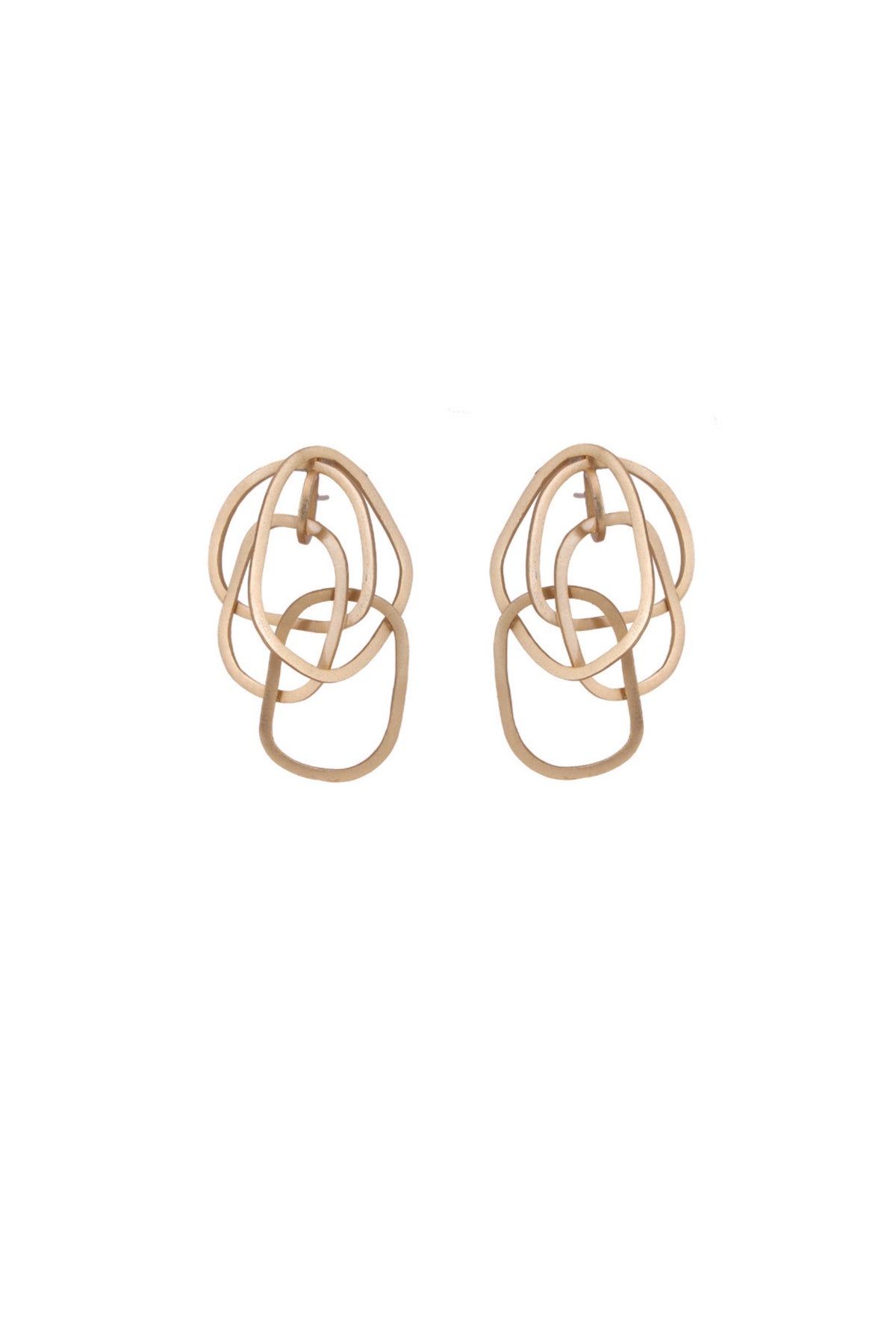 Troop Earrings – Matte Gold