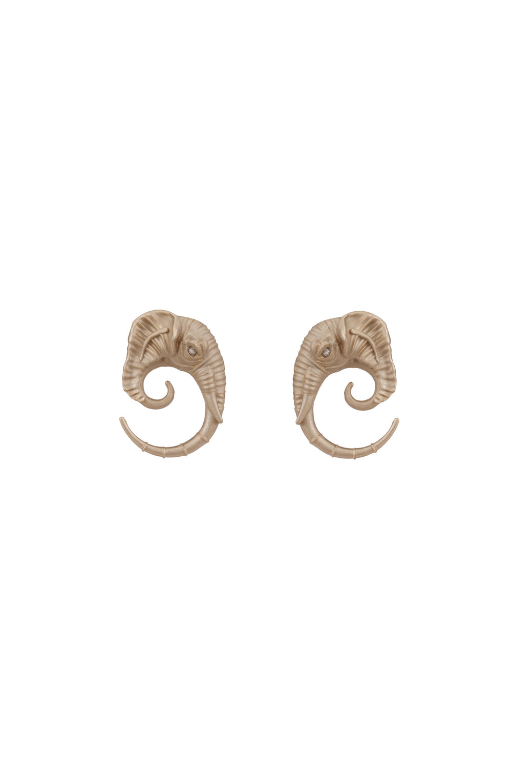 Trunk Earrings – Matte Gold