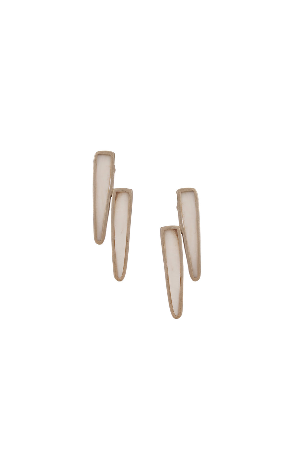 Twomo Earrings – Matte Gold